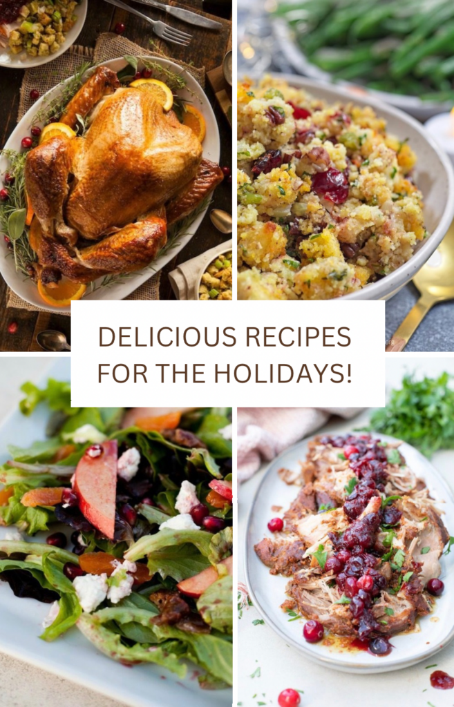 A collage of Thanksgiving recipes