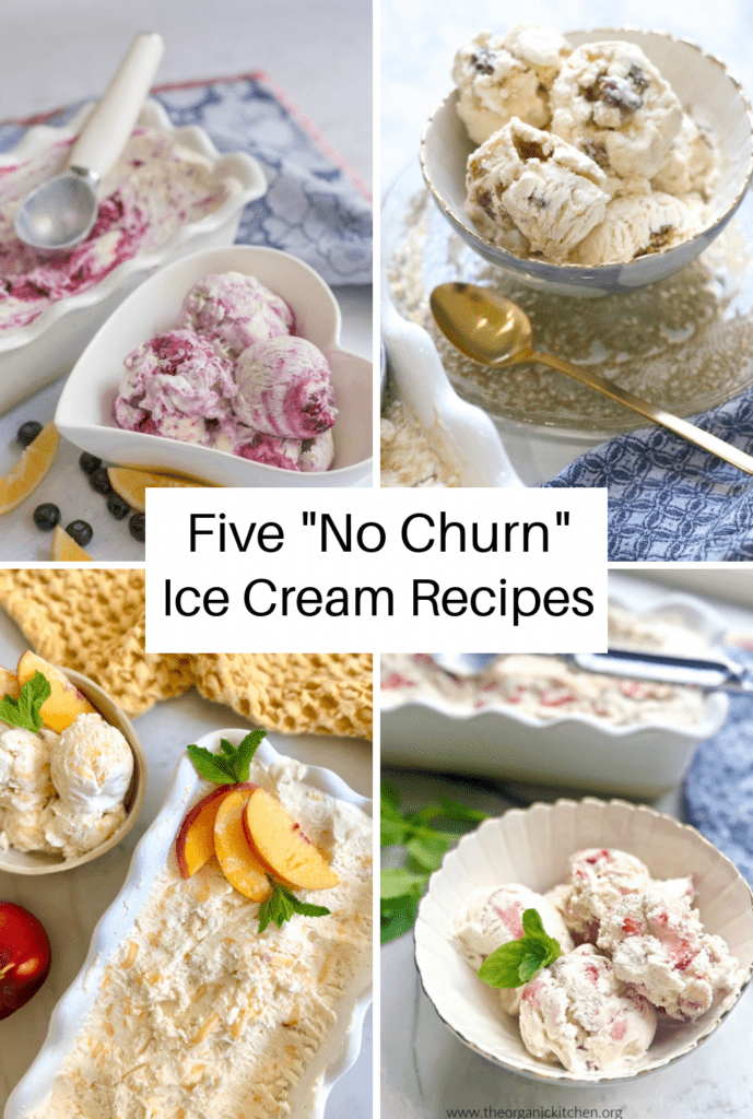 Ice Cream A collage of four photos if ice cream recipes